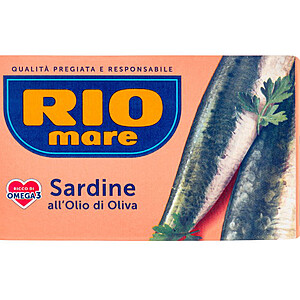 Rio Mare, sardină in ulei de măsline extravirgin, 120 g